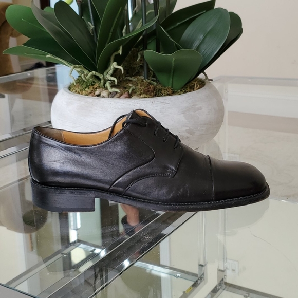 MEN'S BLACK LEATHER BALLY SAILOR SHOES ITALY - Picture 2 of 7